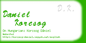 daniel korcsog business card